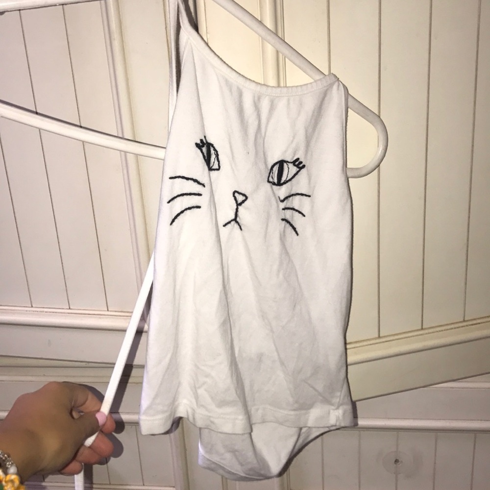 Girls cat crop top